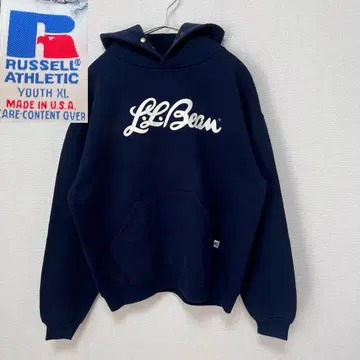 L.L.Bean 네이비 후드티 YOUTH XL 러셀 USA제