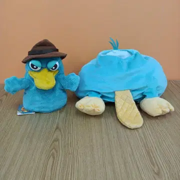 피니언과 퍼브 오리너구리 페리 핸드 퍼펫 티슈 케이스 2점