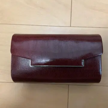 엘레강트 와인 레드 가죽 느낌 클러치백