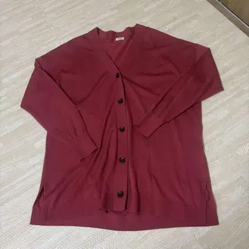 IENA 빨간색 긴팔 가디건
