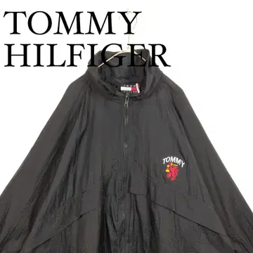 TOMMY HILFIGER 네이비 나일론 자켓 L 드로 코드