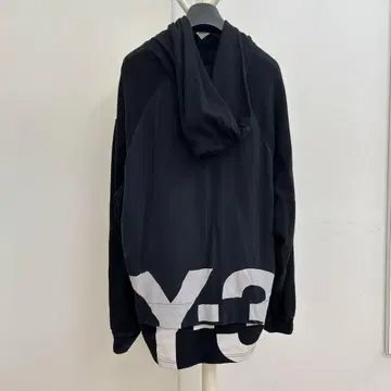 Y-3 후드 부착 후드티 블랙