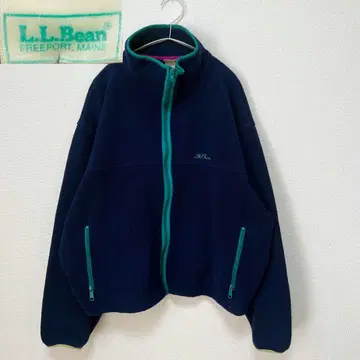 L.L.Bean 네이비 플리스 자켓 자수