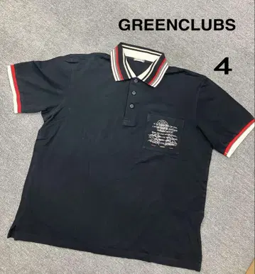 [O82] 미사용품 GREENCLUBS 피케 셔츠 블랙 L