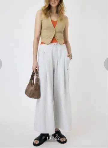 [ MOUSSY x RUSSEL ] 와이드 스웨트 팬츠 그레이