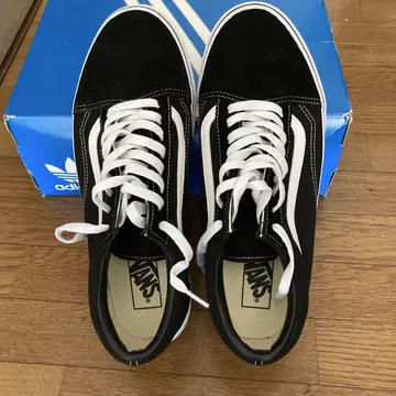 Vans 스웨이드 블랙/화이트 스니커즈 US 11