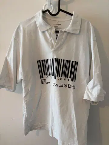 SHAREEF 바코드 피케 셔츠 화이트 사이즈 1