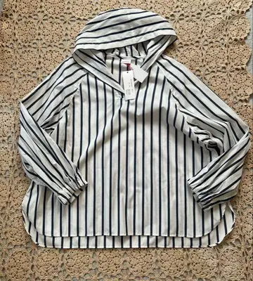 FANEUIL 스트라이프 후드 블라우스