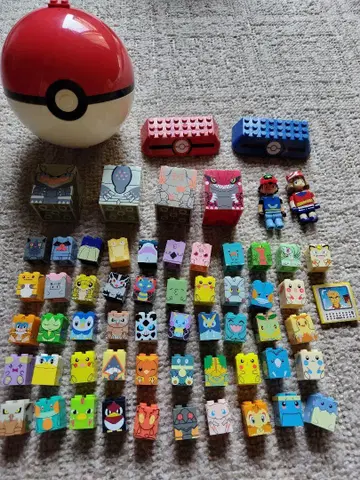 레어 포켓몬 블록 LEGO 레고 빨간색 바케츠 진화 컬렉션