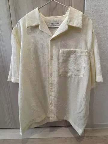 ZARA 반팔 셔츠 화이트