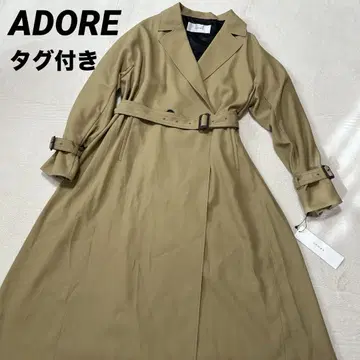 [ 택 포함 새상품 ] ADORE 코튼 트윌 롱 코트 베이지 M