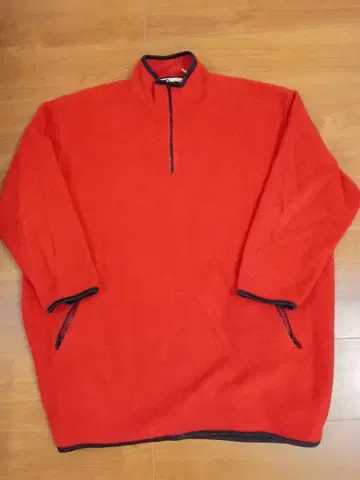 Eddie Bauer 레드 하프 지퍼 플리스 자켓 XXL