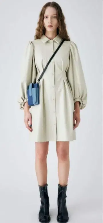 MOUSSY 인조 가죽 원피스