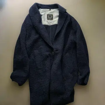 네이비 플리스 체스터 코트
