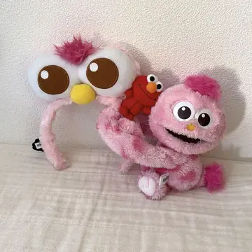 세서미 스트릿 모피 엘모 봉제 인형 포함 머리띠 봉제 인형