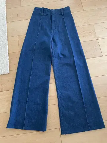 ZARA 하이웨스트 와이드 데님 팬츠 센터 프레스 34