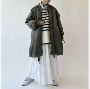 journal standard luxe 나일론 충전재 밀리터리 립 코트