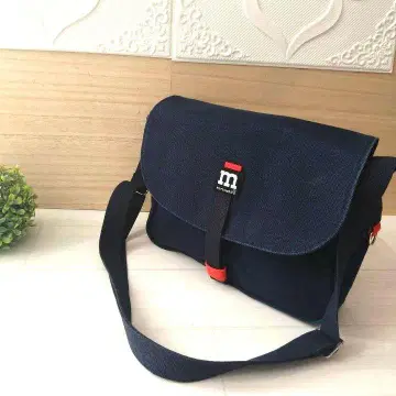 마리메꼬 숄더백 캔버스 네이비