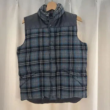 Penfield 15주년 기념 체크 무늬 다운 베스트 S