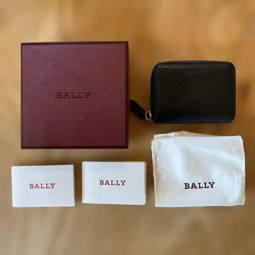 BALLY 블랙 가죽 카드 케이스 코인 케이스 미니 지갑