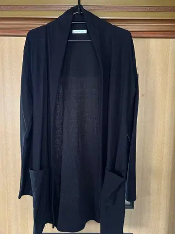 블랙 롱 가디건