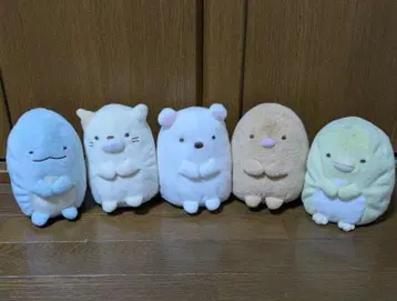 스미코구라시 봉제 인형 5체 펭귄? 돈카츠 시로쿠마 네코 토카게