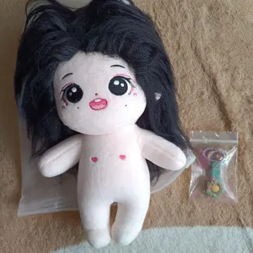 면 인형 블랙 헤어 액세서리 포함