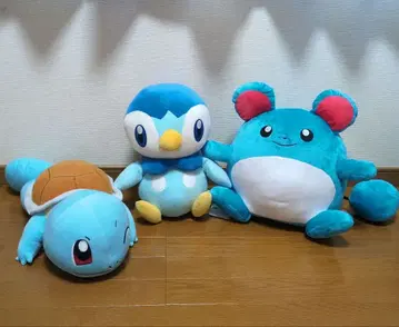 포켓몬스터 메챠모후굿 봉제 인형 꼬부기 팽도리 마릴