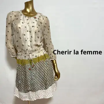 [ 2429 ] Cherir la femme 나비 패턴 원피스 M