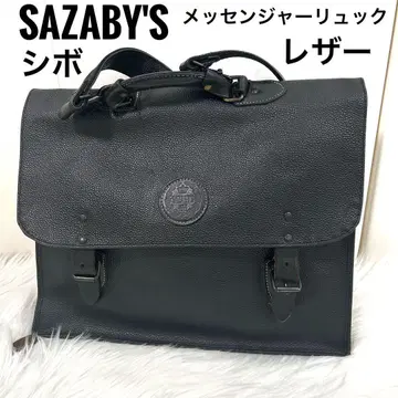 sazaby 메신저 백팩 가죽 주름 올드 2way A4