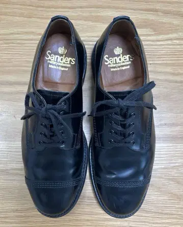 샌더스 밀리터리 더비 슈즈 블랙 사이즈 3 1/2 (3H)