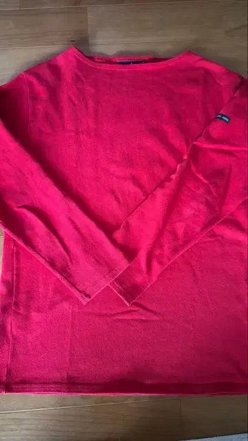 SAINT JAMES 단색 레드 긴팔 티셔츠