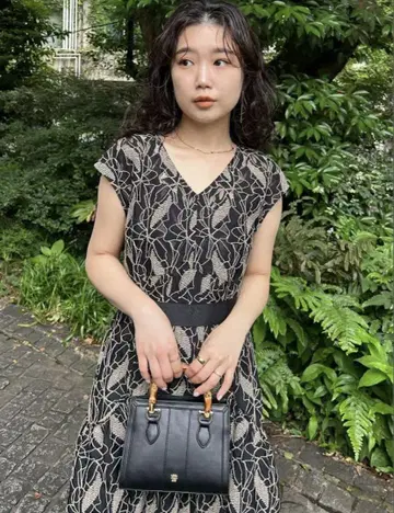 SNIDEL 레이스 볼륨 원피스