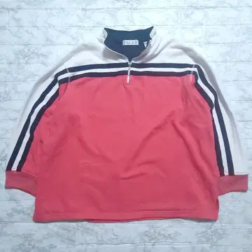 PACER 하프 지퍼 90s 구제 의류 레트로 스트릿 스포츠