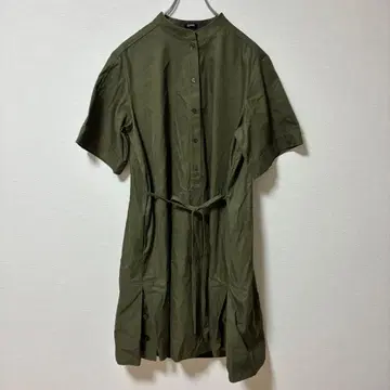JILSANDER NAVY 질 샌더 반팔 셔츠 원피스 카키 34