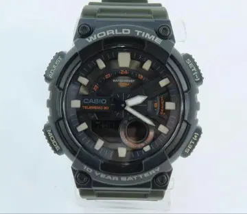 CASIO WORLD TIME 손목시계 다크 그린