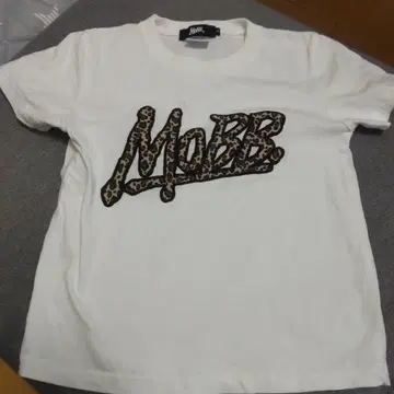 MoBB 레오파드 무늬 로고 T셔츠S