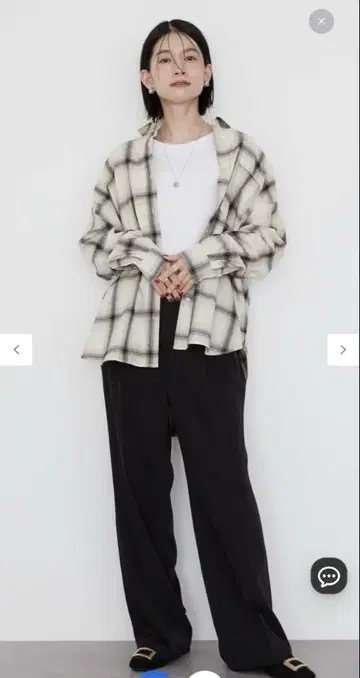백 턱 체크 비에라 셔츠