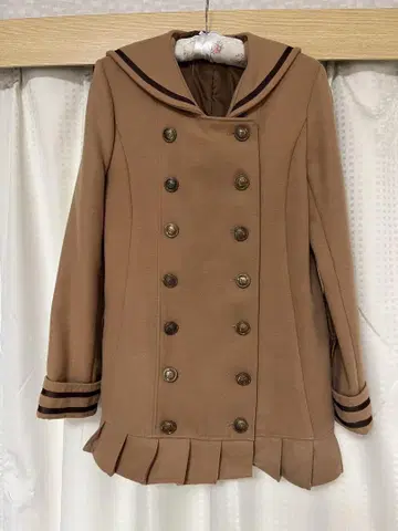 PUTUMAYO 더블 버튼 코트 카멜