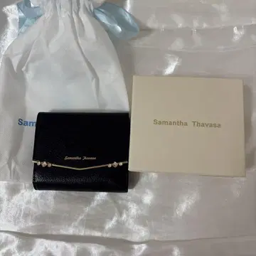 Samantha Thavasa 스톤바 접이식 지갑 블랙