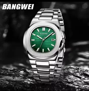 BANGWEI 그린 다이얼 손목시계