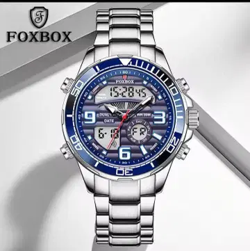 FOXBOX 스포츠 손목시계 듀얼 타임
