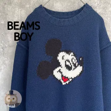 [ 상태 ] 빔즈 보이 미키 니트 스웨터 여성용 구제 의류