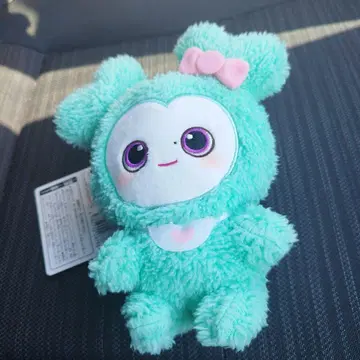 민트 그린 봉제 인형 토끼 귀