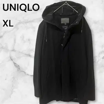 유니클로 울 컬렉션 코트 후드 부착 자켓 XL 블랙
