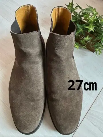 ZARA 브라운 스웨이드 사이드 고어 부츠 42(27cm)
