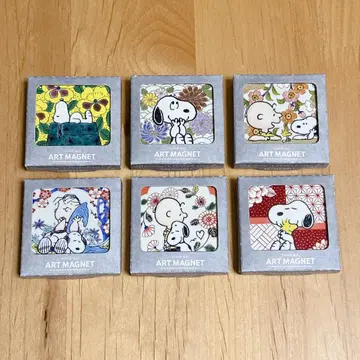 [ 한정판 ] 스누피 찻집 도자기 마그넷 마그넷 6개 세트 스누피