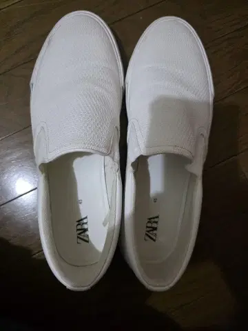 ZARA 메쉬 슬립온 45 화이트