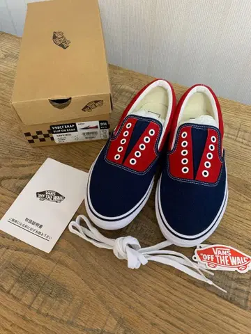 VANS 슬립온 네이비/레드 27.5
