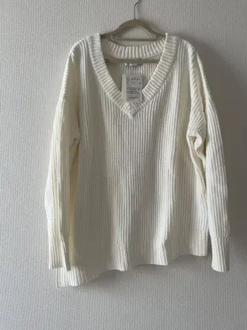 SLOBE IENA 아이보리 V넥 스웨터 F 사이즈 택 포함 새상품